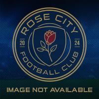 Rose City FC Logo on blue background